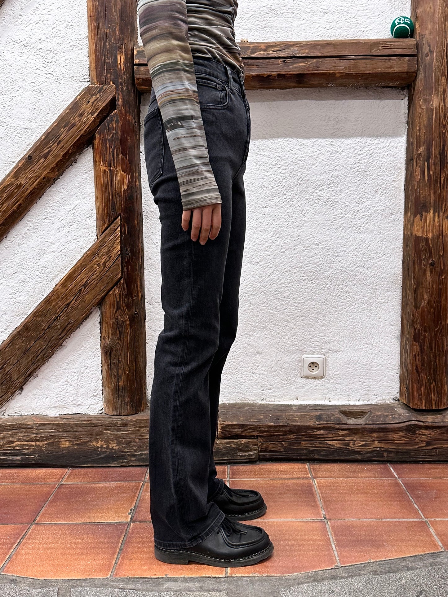 CLOSED black stretch denim handmade in Italy Milan