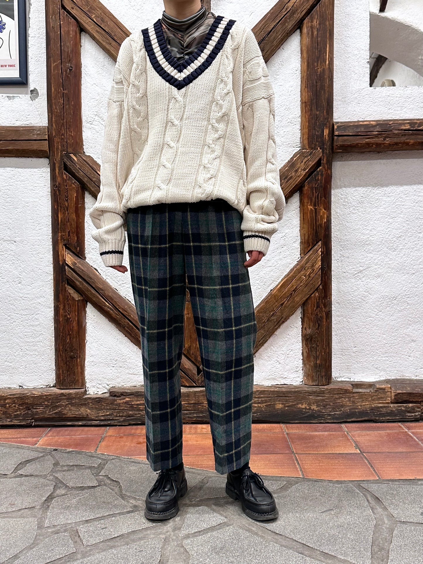 80s Italy pennyblack plaid trouser