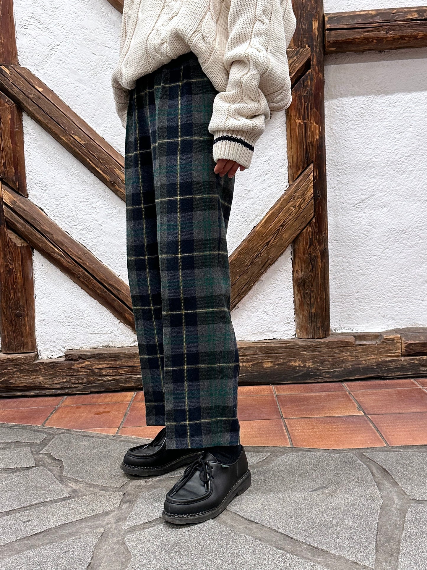 80s Italy pennyblack plaid trouser