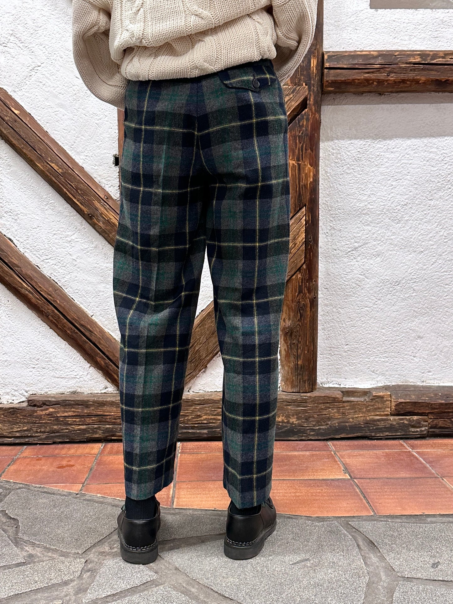 80s Italy pennyblack plaid trouser
