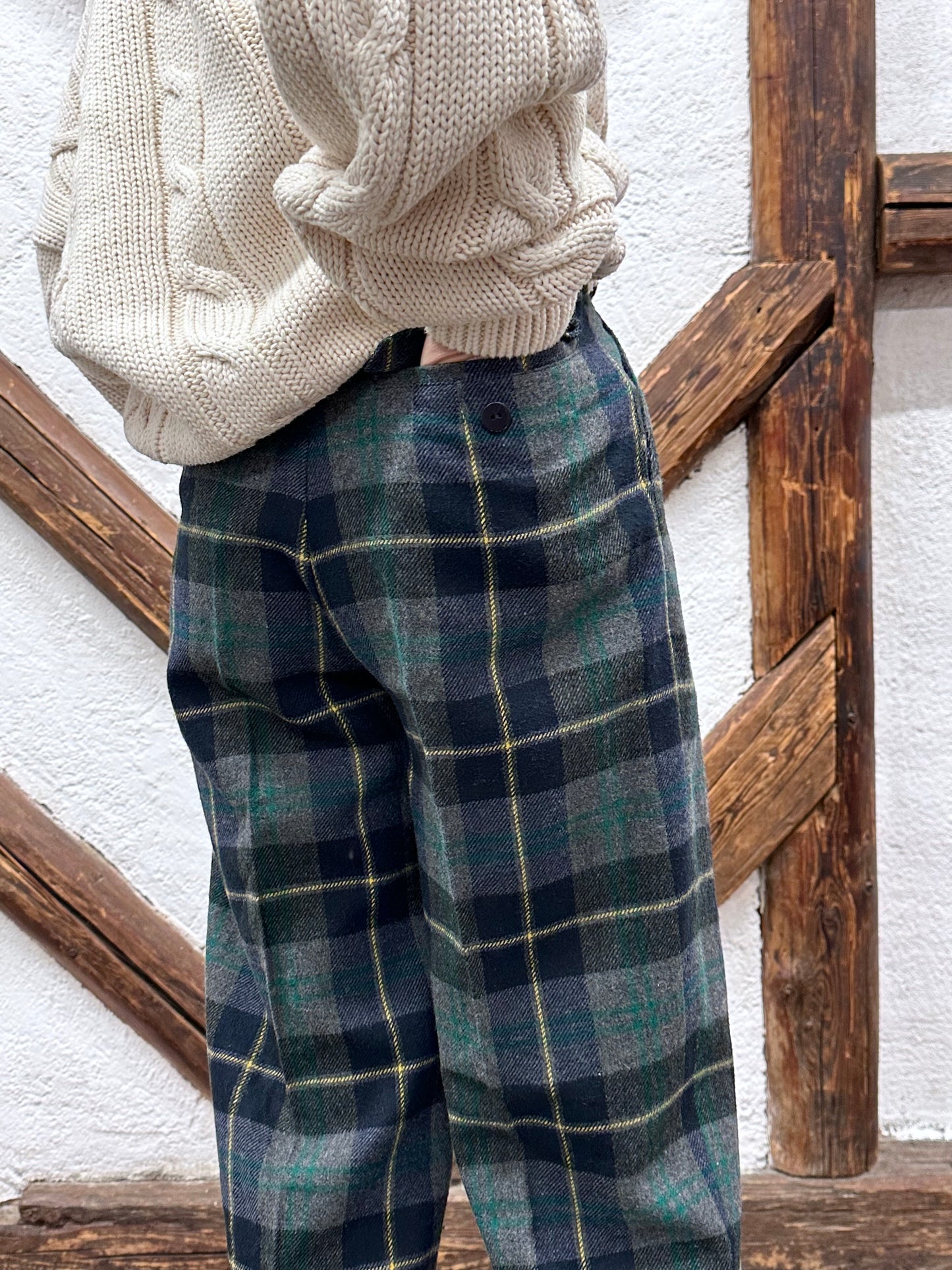 80s Italy pennyblack plaid trouser