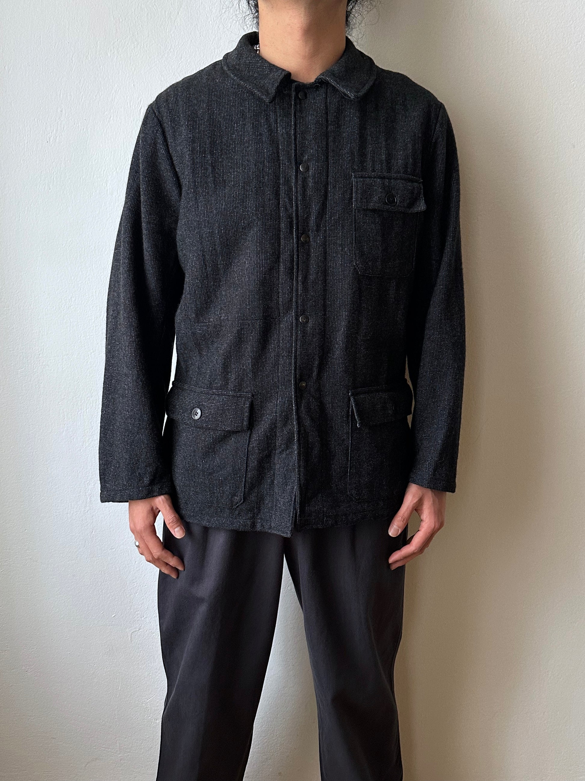 60's French wool work jacket Pascal 60年代 フレンチワーク レア Rare Vintage Antique shop Prague TOTO totototrip Praha store Vintage clothing shop Showroom French work wear Boro ヴィンテージ ユーロワーク ユーロ古着 パスカル 古着卸