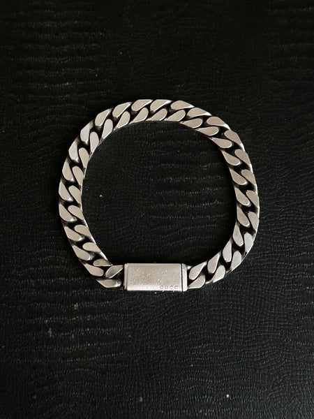 GUCCI silver 925 curb chain bracelet vintage made in Italy