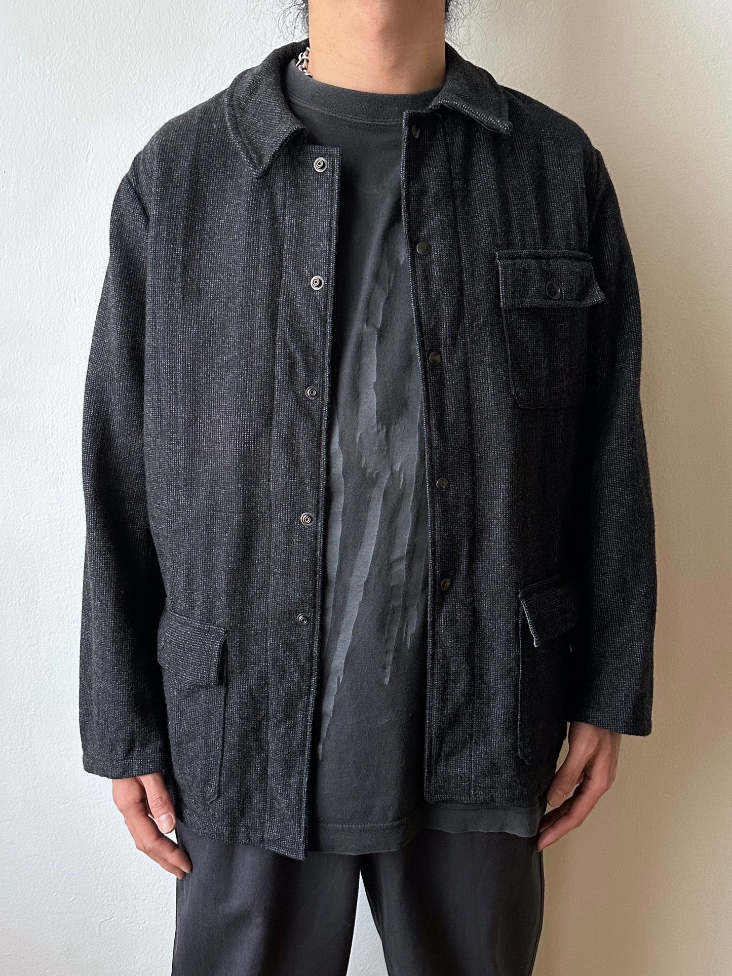 60's French wool work jacket Pascal 60年代 フレンチワーク レア Rare Vintage Antique shop Prague TOTO totototrip Praha store Vintage clothing shop Showroom French work wear Boro ヴィンテージ ユーロワーク ユーロ古着 パスカル 古着卸