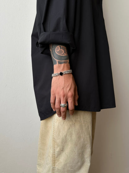 Byzantine Onyx double chain bracelet