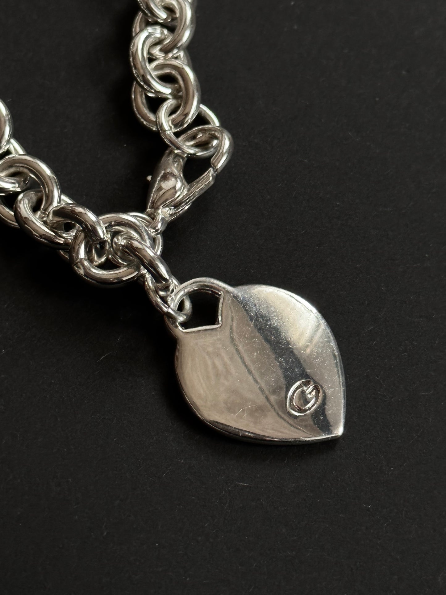 silver plated heat tag necklace & bracelet set