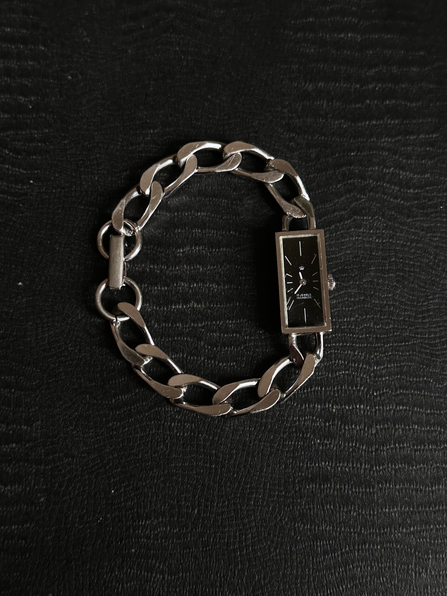 German black box dial silver 835 watch