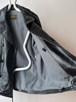 90's Leather jacket made in Italy Replay 90年代 イタリア製 リプレイ  レザージャケット カーコート 黒 black vintage