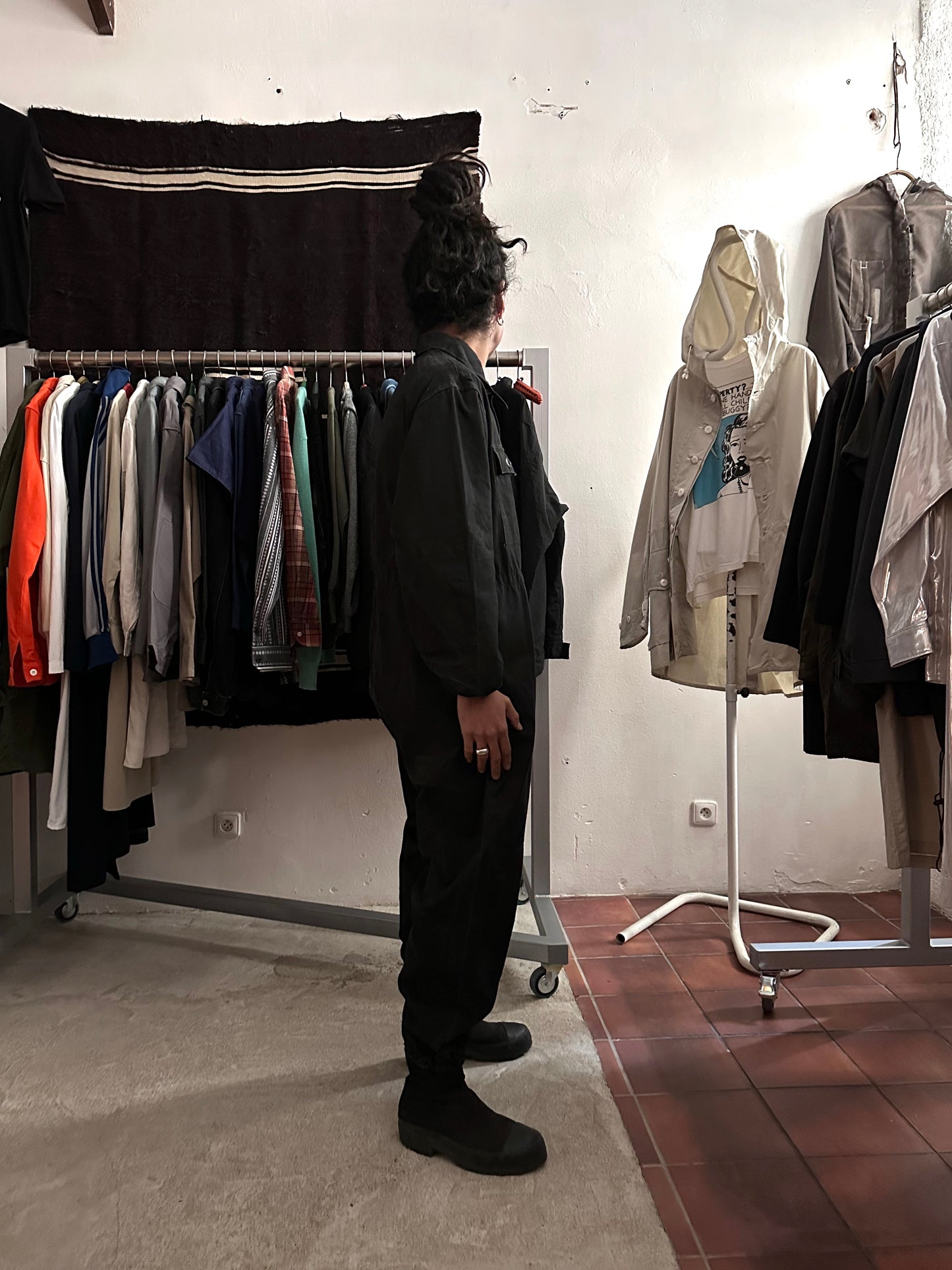 Vintage East German military black jumpsuit