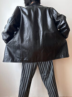 90's Leather jacket made in Italy Replay 90年代 イタリア製 リプレイ  レザージャケット カーコート 黒 black vintage