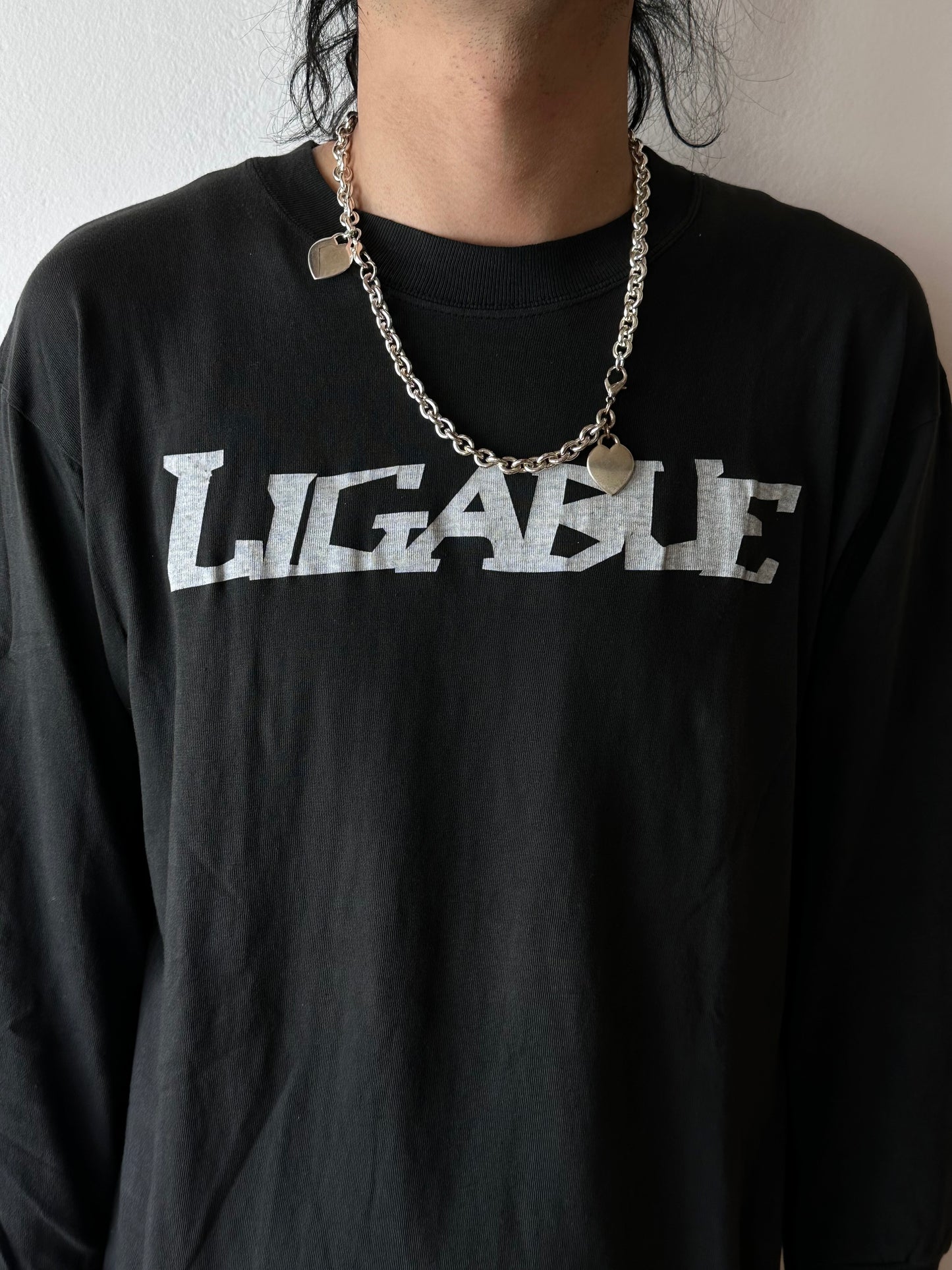 silver plated heat tag necklace & bracelet set