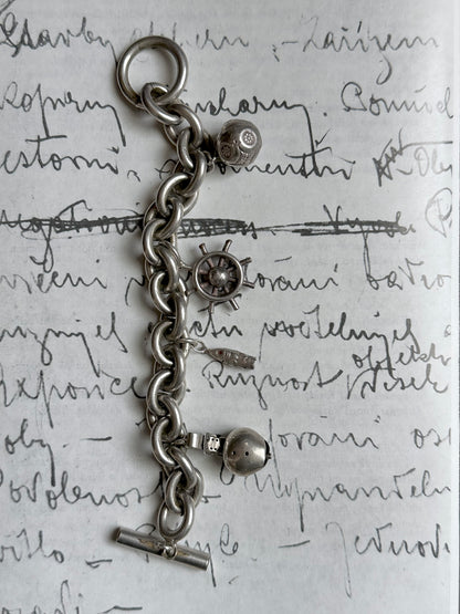 France vintage charm bracelet
