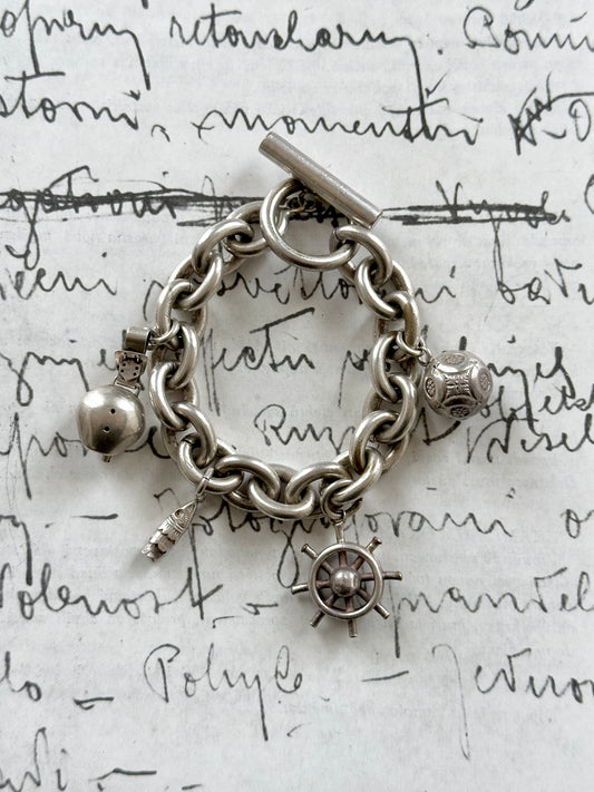 France vintage charm bracelet