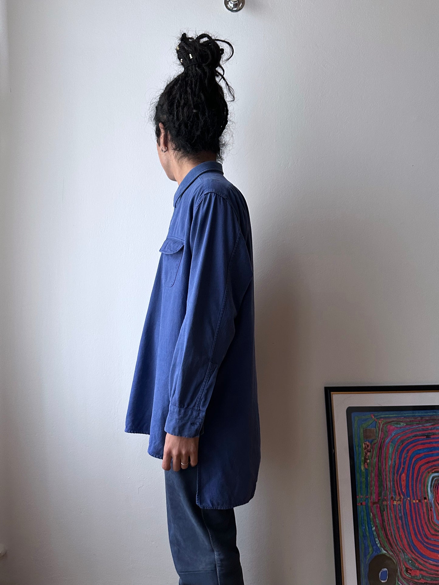 Vintage French cotton work shirt