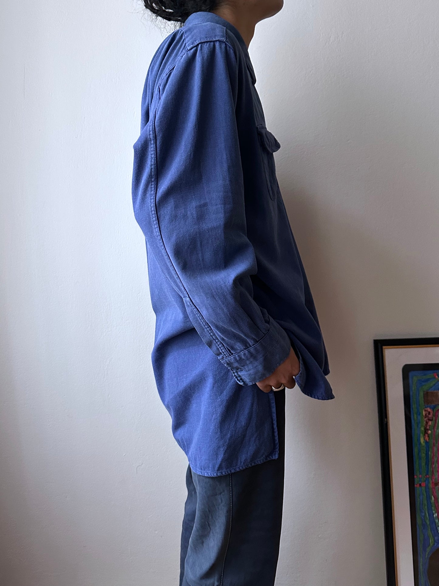 Vintage French cotton work shirt