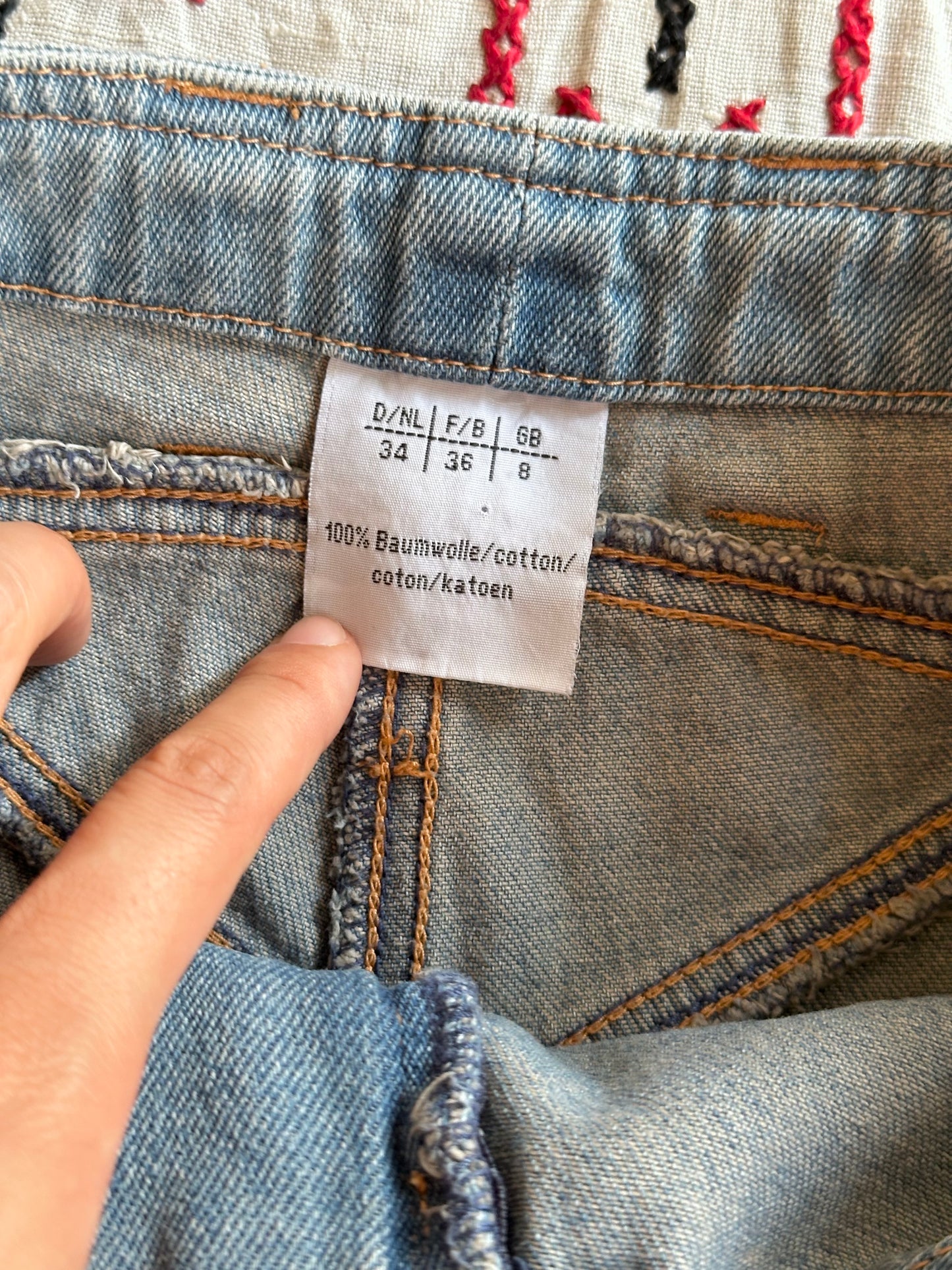 90s denim cropped pants W28