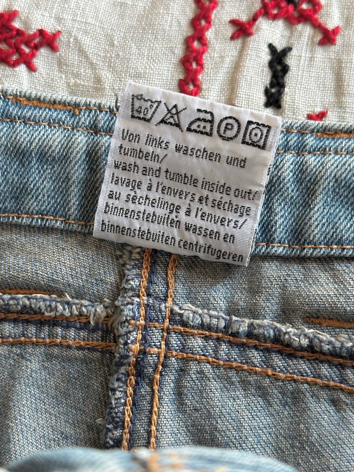 90s denim cropped pants W28