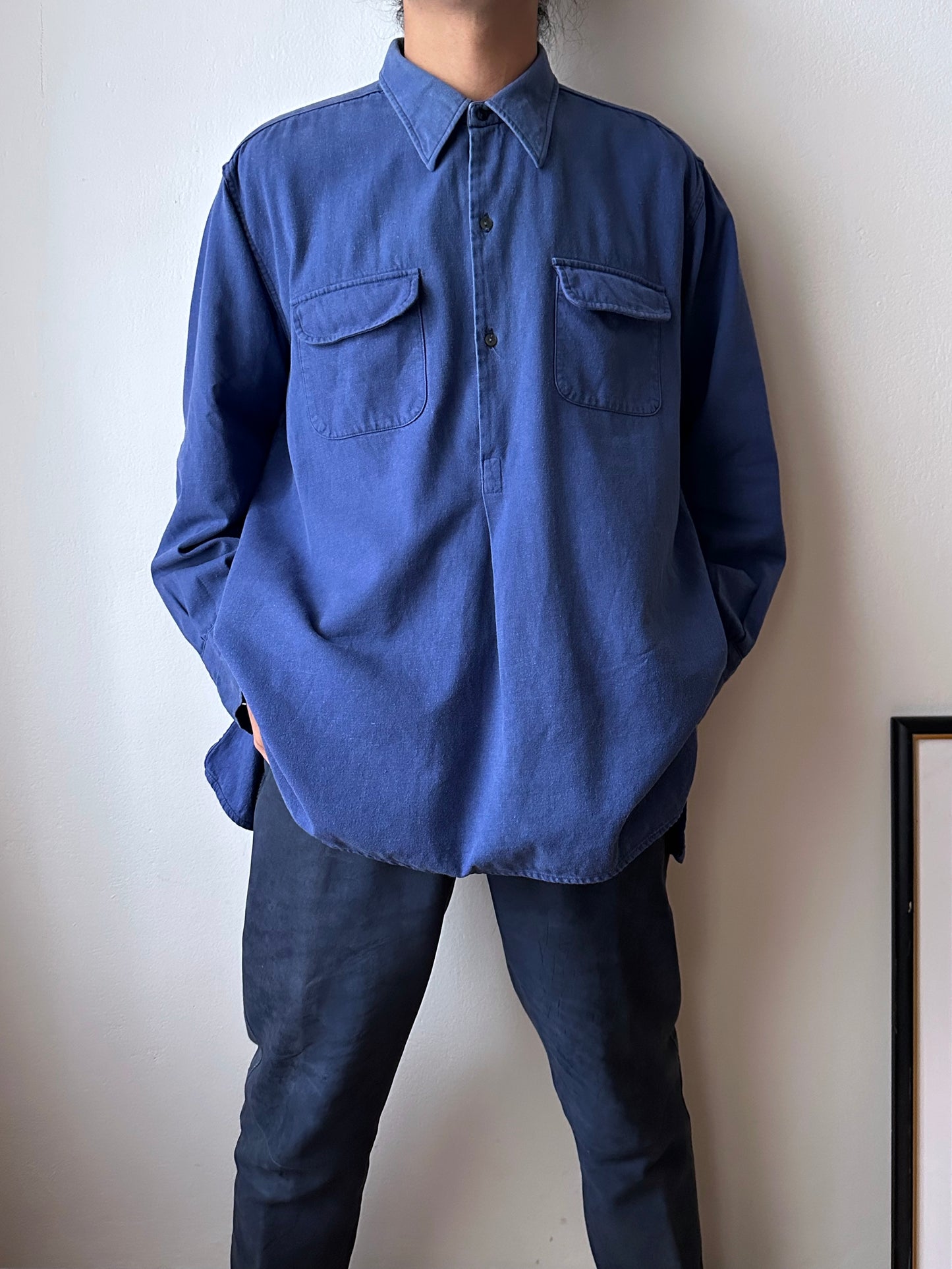 Vintage French cotton work shirt