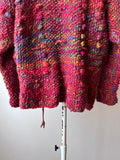 heavy knit haori with waist code