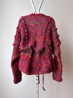 heavy knit haori with waist code