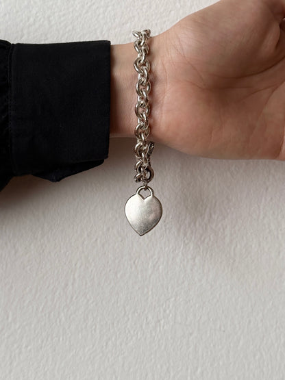 silver plated heat tag necklace & bracelet set