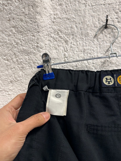 Early 00s Black Cotton Rip-stop trousers - ~w32