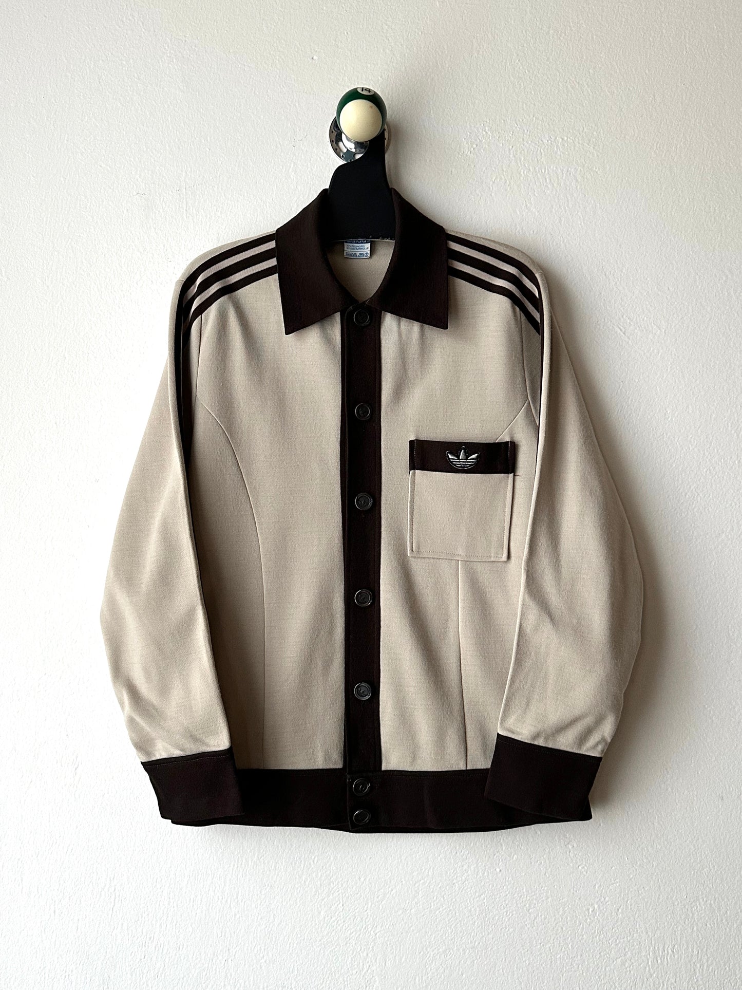 1970's Adidas Schwahn jacket West-Germany 70年代 アディダス Jersey 西ドイツ製 Brown 茶色 Rare レア ジャージ Vintage ヴィンテージ古着屋 プラハ ユーロ古着 ヨーロッパ古着 Toto Praha Vintage clothing store shop Antique shop Prague totototrip showroom ショールーム 