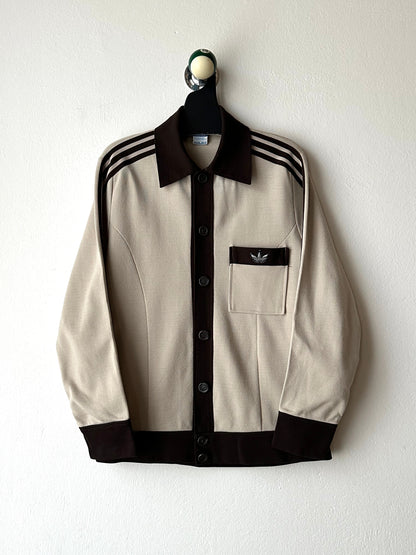 1970's Adidas Schwahn jacket West-Germany 70年代 アディダス Jersey 西ドイツ製 Brown 茶色 Rare レア ジャージ Vintage ヴィンテージ古着屋 プラハ ユーロ古着 ヨーロッパ古着 Toto Praha Vintage clothing store shop Antique shop Prague totototrip showroom ショールーム 