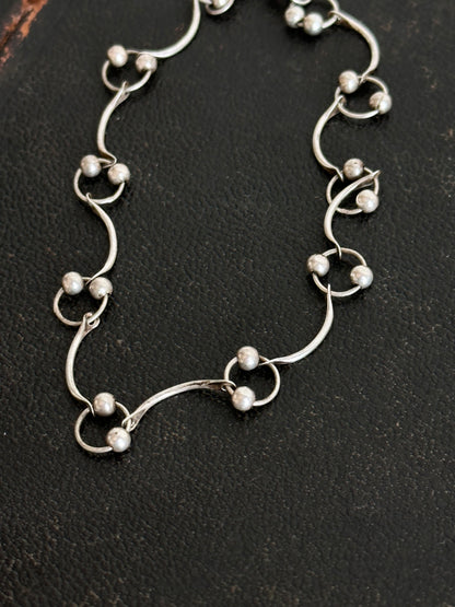 bean circle link bracelet