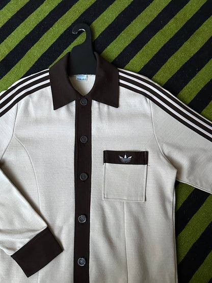 1970's Adidas Schwahn jacket West-Germany 70年代 アディダス Jersey 西ドイツ製 Brown 茶色 Rare レア ジャージ Vintage ヴィンテージ古着屋 プラハ ユーロ古着 ヨーロッパ古着 Toto Praha Vintage clothing store shop Antique shop Prague totototrip showroom ショールーム 
