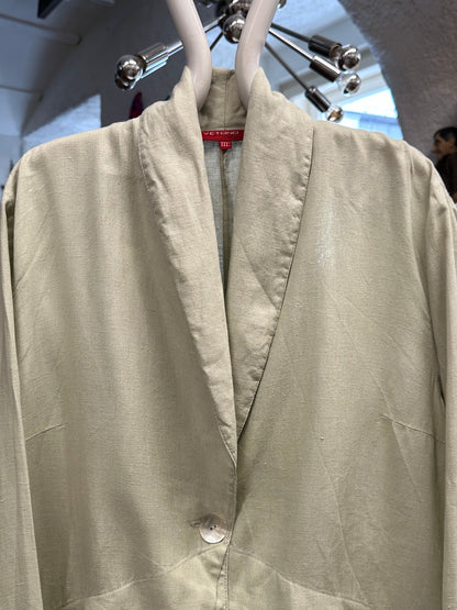 90s linen jacket with design pocket