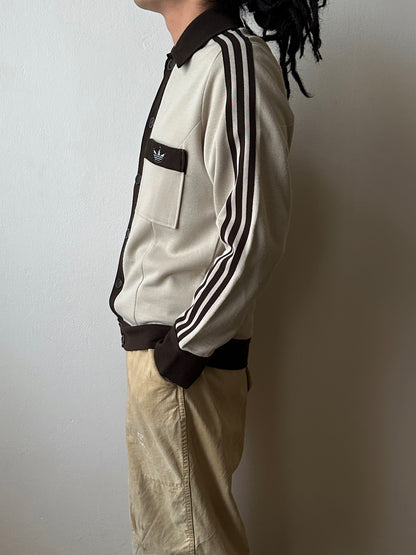 1970's Adidas Schwahn jacket West-Germany 70年代 アディダス Jersey 西ドイツ製 Brown 茶色 Rare レア ジャージ Vintage ヴィンテージ古着屋 プラハ ユーロ古着 ヨーロッパ古着 Toto Praha Vintage clothing store shop Antique shop Prague totototrip showroom ショールーム 