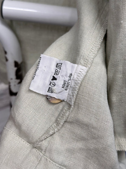 90s linen jacket with design pocket