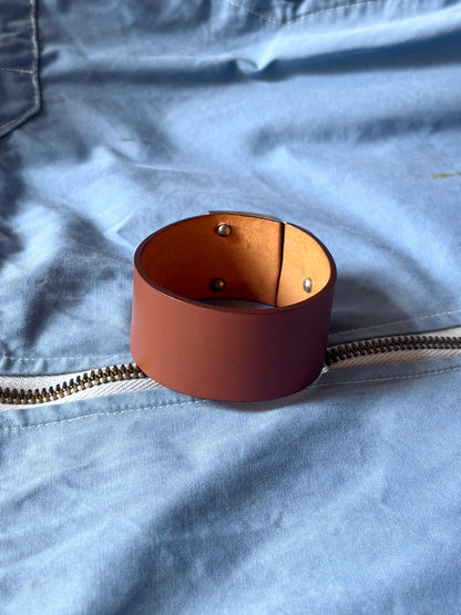 Marc Deloche silver 925 buckle leather bangle