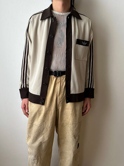 1970's Adidas Schwahn jacket West-Germany 70年代 アディダス Jersey 西ドイツ製 Brown 茶色 Rare レア ジャージ Vintage ヴィンテージ古着屋 プラハ ユーロ古着 ヨーロッパ古着 Toto Praha Vintage clothing store shop Antique shop Prague totototrip showroom ショールーム 