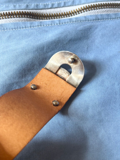 Marc Deloche silver 925 buckle leather bangle