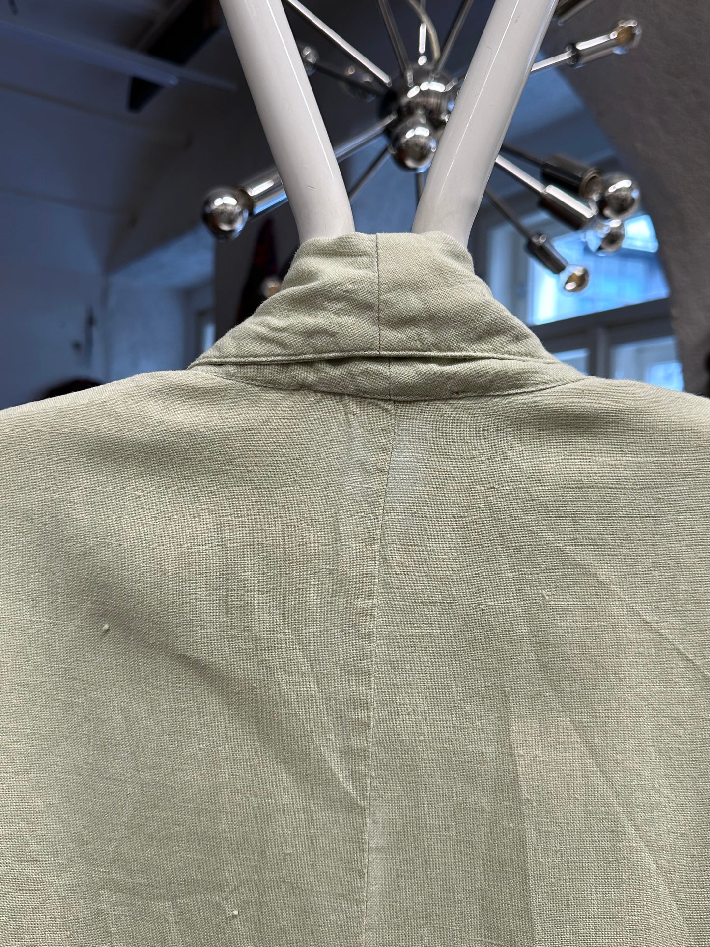 90s linen jacket with design pocket