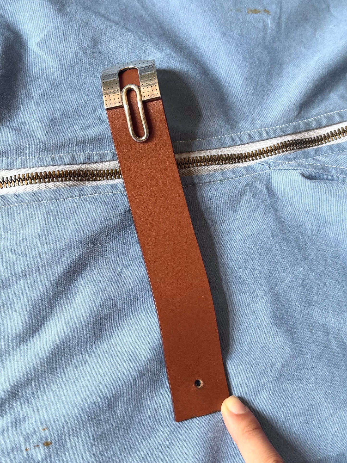 Marc Deloche silver 925 buckle leather bangle