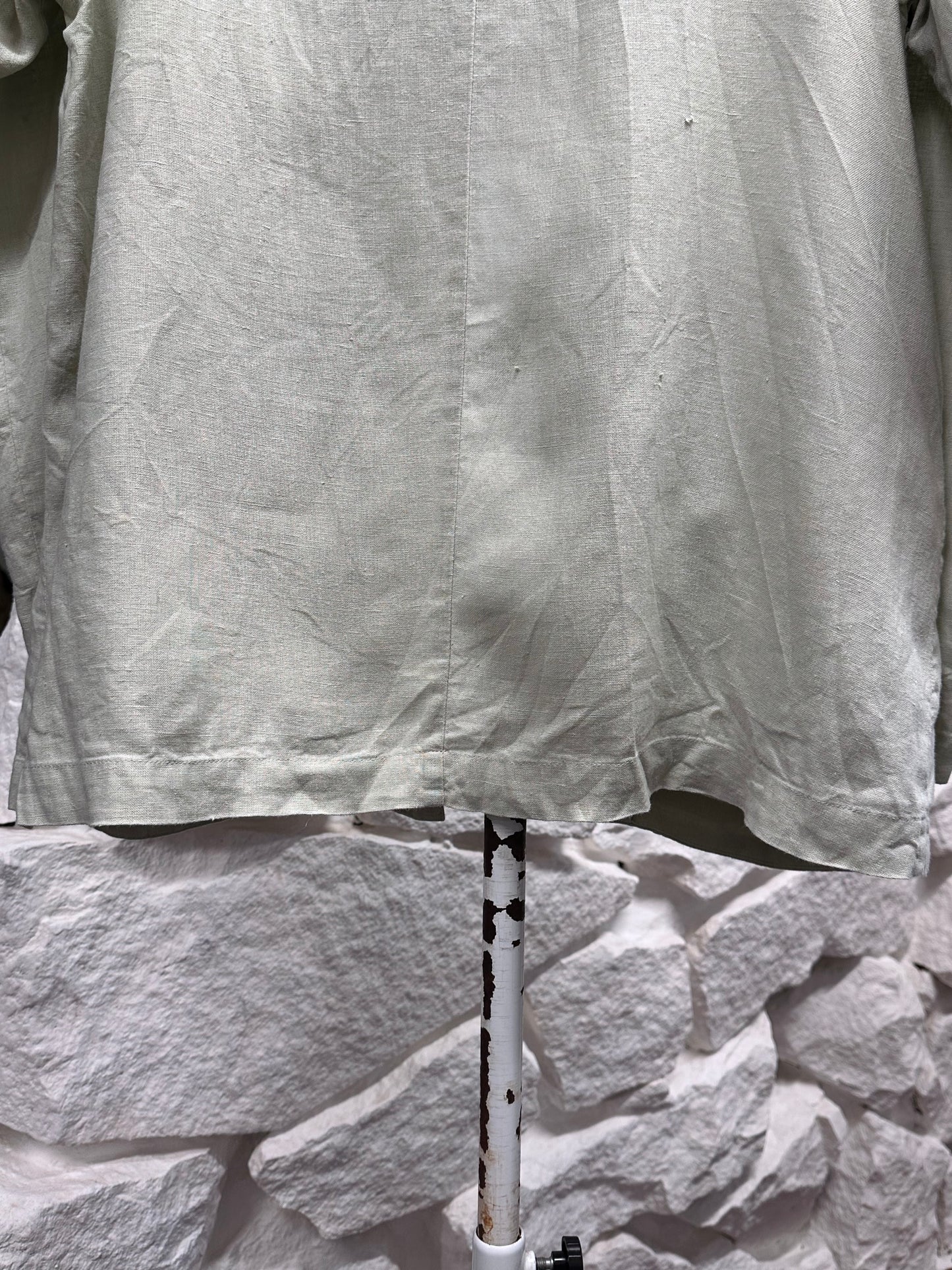 90s linen jacket with design pocket