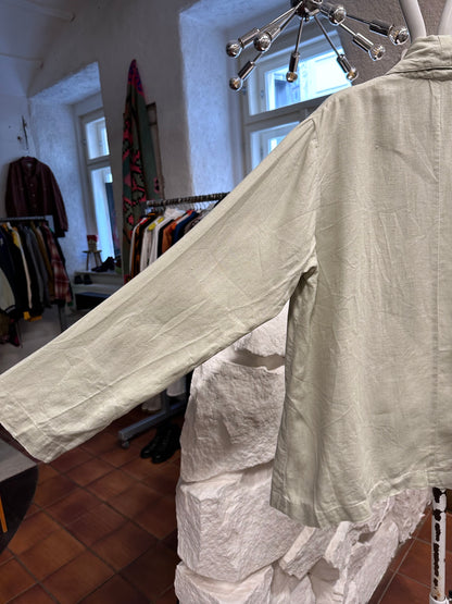 90s linen jacket with design pocket