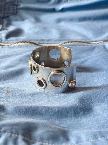 Marc Deloche silver punched bungle