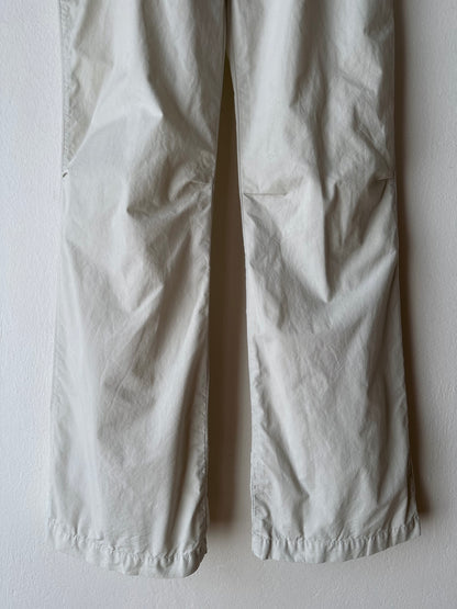 Icey white slit-zip trouser W30
