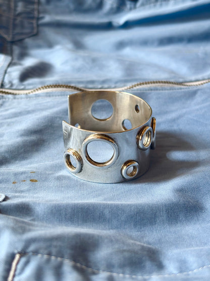 Marc Deloche silver punched bungle