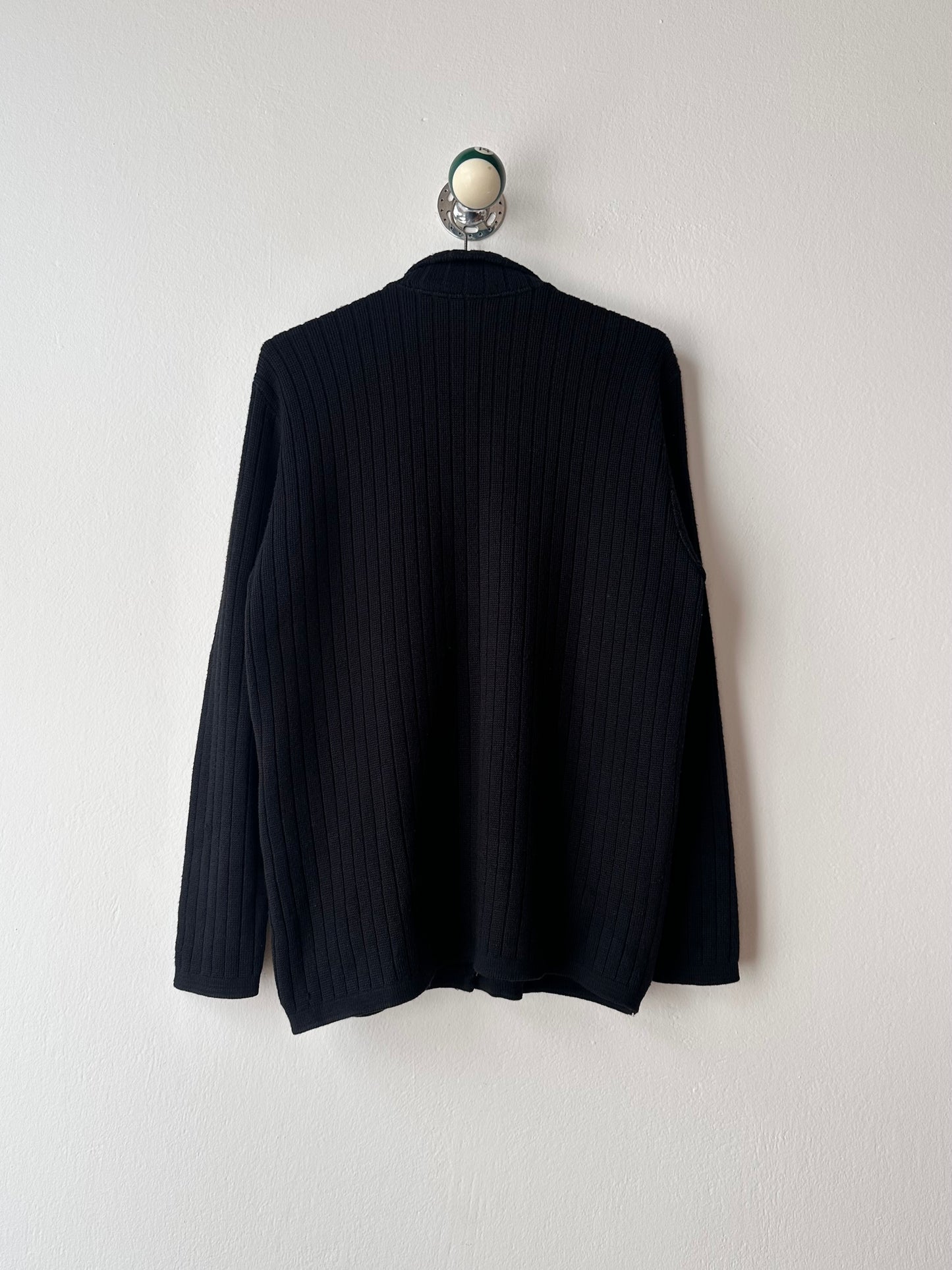 black switching knit jacket