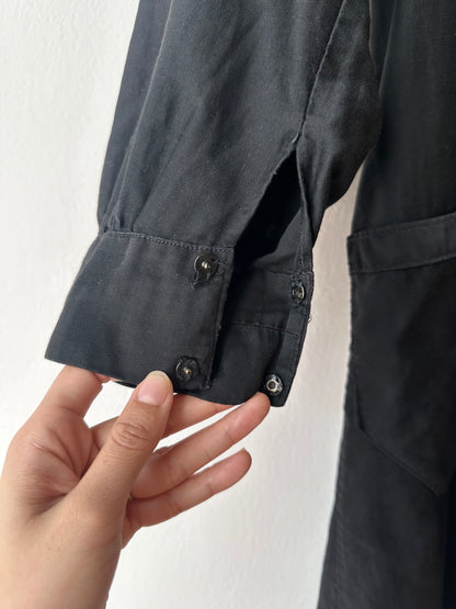 50-60s France light moleskin shirt jacket