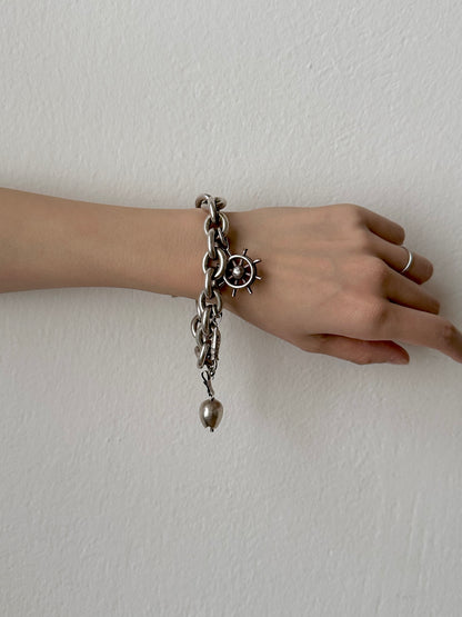 France vintage charm bracelet