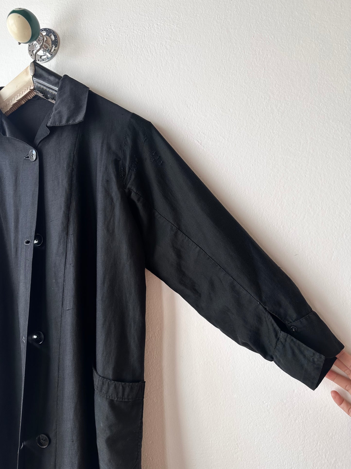 50-60s France light moleskin shirt jacket