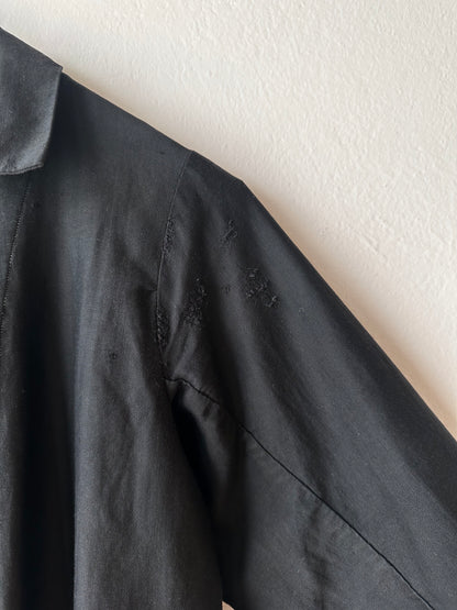 50-60s France light moleskin shirt jacket