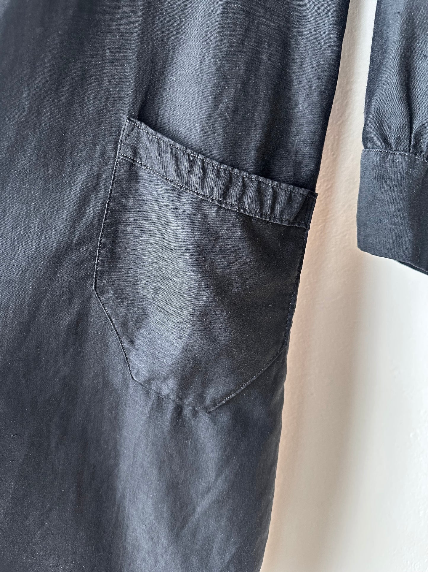 50-60s France light moleskin shirt jacket