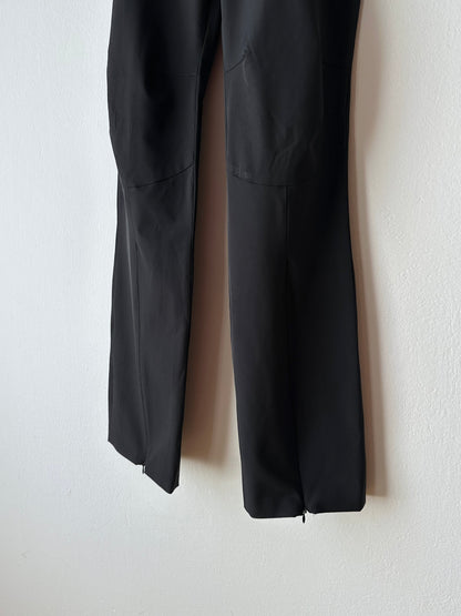 Black slit-zip trouser W29